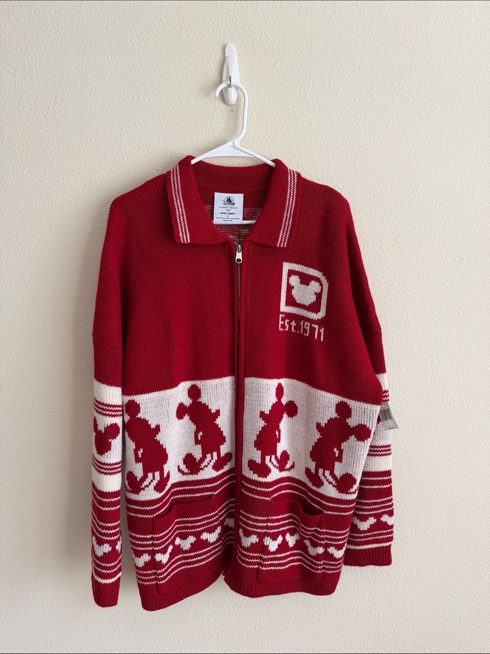 WDW Spirit Jersey Holiday Zip Up Sweater